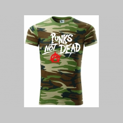 Punks not Dead pánske maskáčové tričko 100 %bavlna 